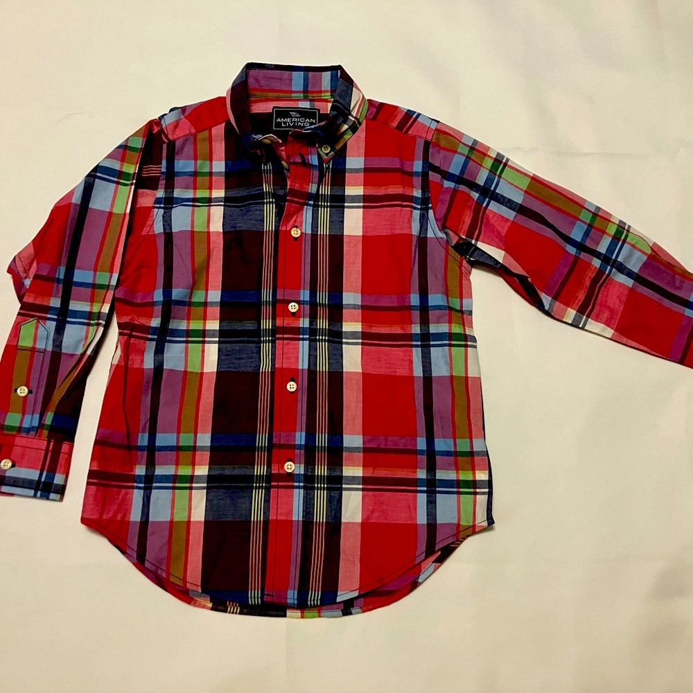 NWT American Living Plaid Button Down Shirt
